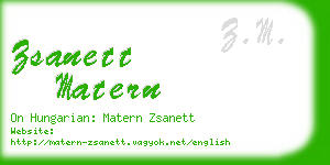 zsanett matern business card